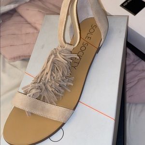 Sole society fringe sandals